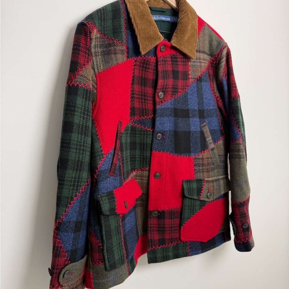 Polo By Ralph Lauren Patchwork Wool Hunting Chore… - image 2